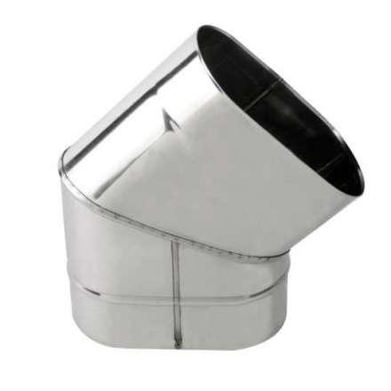 Колено овал. сечения (Отвод) 45 из нерж. ст. 430-0,8 мм, вертикаль. купить в Орше