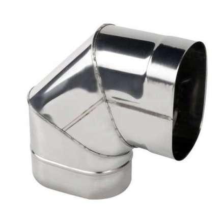 Колено овал. сечения (Отвод) 90 из нерж. ст. 430-0,8 мм, вертикаль. купить в Орше