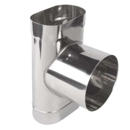 Тройник овальный 90 из нерж. ст. 430-0,8 мм купить в Орше