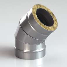 Сэндвич-Колено (Отвод) 45 из нерж. ст. 304-430 1,0-0,5 мм, утепл. 50 мм купить в Орше