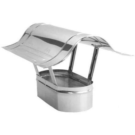 Зонт овальный для дымохода из нерж. ст. 430-0,5 мм купить в Орше