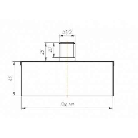 Заглушка с конденсатоотводом КПД ЧЕРНЫЙ в Орше