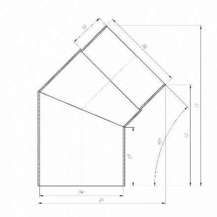 Отвод 45° КПД ЧЕРНЫЙ в Орше