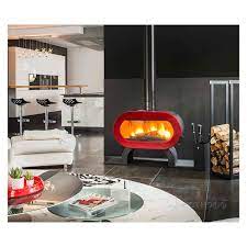 Купить Печь-камин Invicta Fifty Sur Pied Ivoire в интерьере чугунная в Орше в Орше