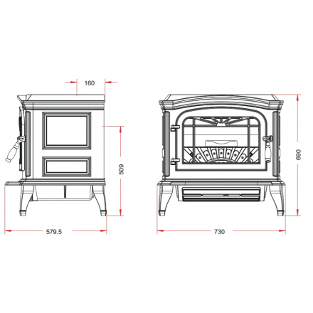 Купить Печь-камин Invicta Bradford белая эмаль в интерьере чугунная в Орше в Орше