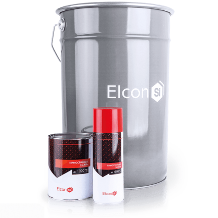 Термостойкая эмаль Elcon, аэрозоль 520 мл (чёрная) в Орше
