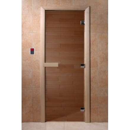 Дверь для бани Doorwood Теплый день 1700x700 (стекло 8 мм, 3 петли) купить в Орше