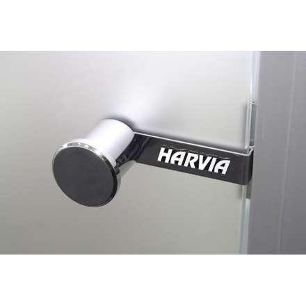 Дверь для бани стеклянная Harvia 7/19 коробка алюминий, стекло серое в Орше