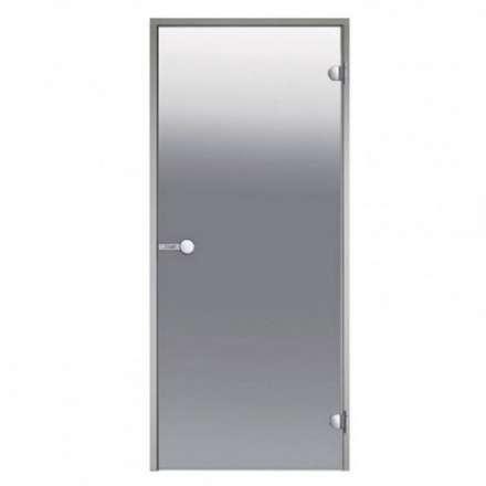 Дверь для бани стеклянная Harvia 7/19 коробка алюминий, стекло сатин в Орше