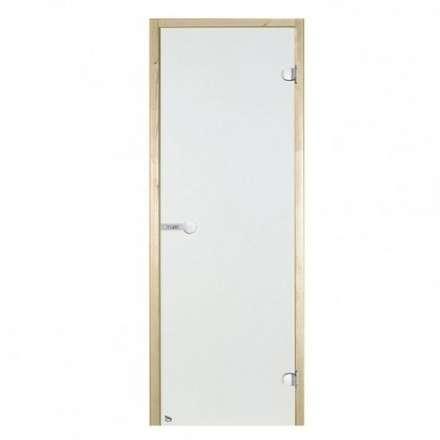 Дверь для бани стеклянная Harvia 7/19 коробка сосна, прозрачная в Орше