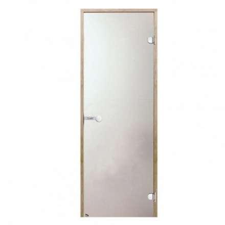 Дверь для бани стеклянная Harvia 7/19 коробка ольха, сатин в Орше