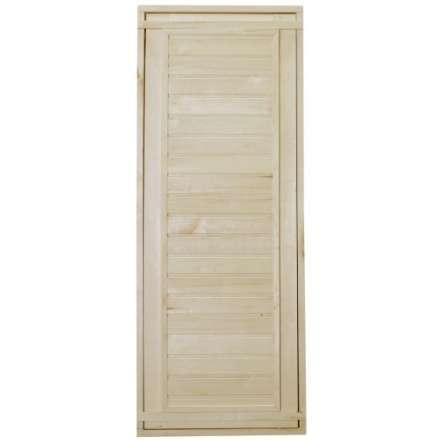 Дверь для бани ComfortProm 700x1900 осина деревянная глухая с фольгой в Орше