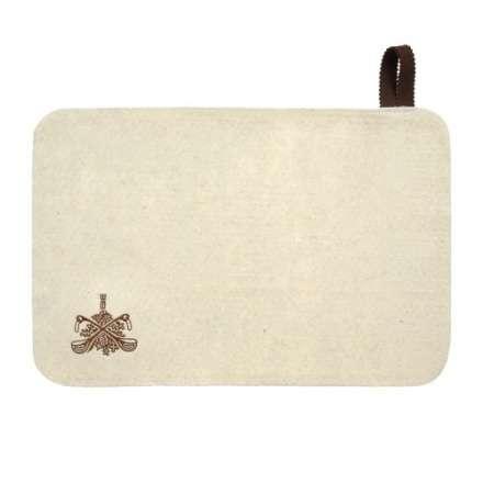 Коврик белый с вышитым логотипом, войлок 100%, 41416 купить в Орше