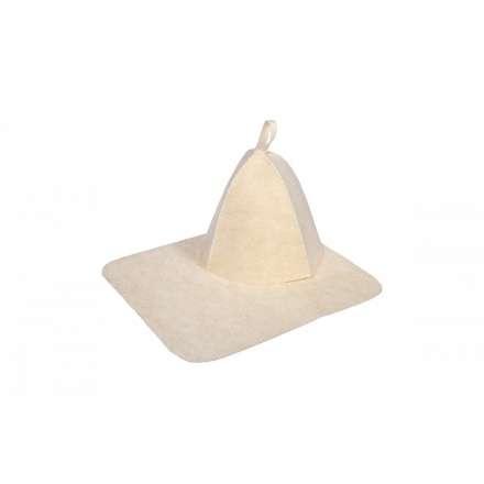 Набор из двух предметов (Шапка, коврик) белый 41217 в Орше