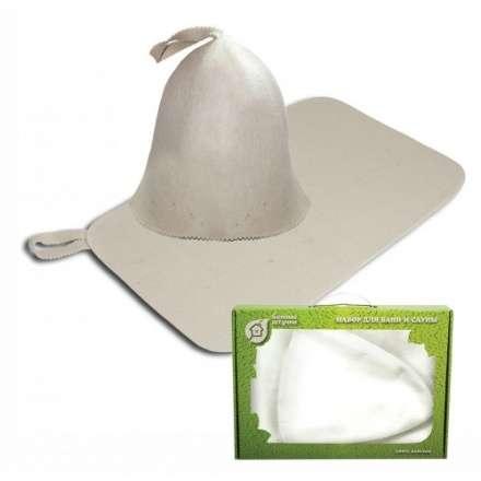 Набор из двух предметов (Шапка Классик, коврик белый) 41103 в Орше