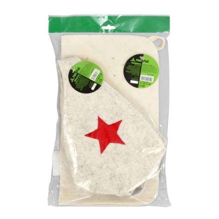 Набор из двух предметов (Шапка Будёновка белая, коврик) 41128 в Орше