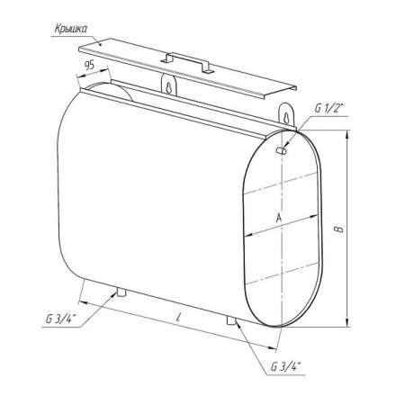 Бак Ferrum Комфорт для теплообменника горизонт. эллипс 95 л в Орше