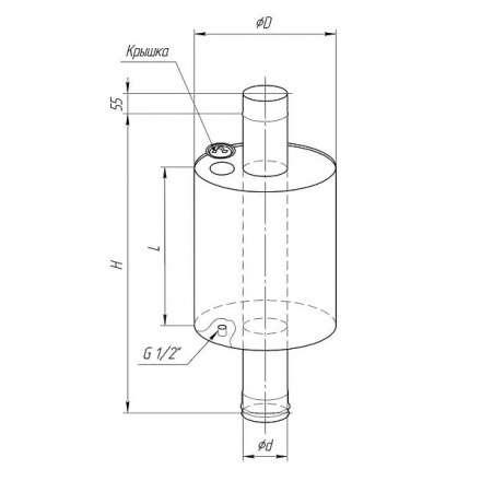 Бак Ferrum Комфорт круглый на трубе 45 л в Орше