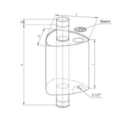 Бак Ferrum Комфорт треугольный на трубе 67 л в Орше