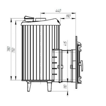Печь банная ProMetall Атмосфера L в ламелях Окаменевшее дерево в Орше