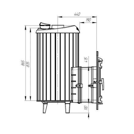 Печь банная ProMetall Атмосфера XL в ламелях Окаменевшее дерево в Орше