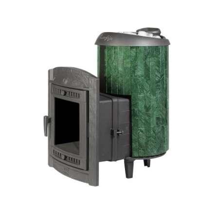 Печь банная ProMetall Атмосфера L+ в ламелях Верде Гватемала наборный рисунок Амазонка бай фото в Орше