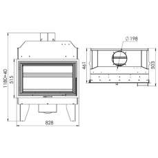 Топка каминная Мета-Бел ТКТ 10.0-05 (в модификации Аврора С) в Орше