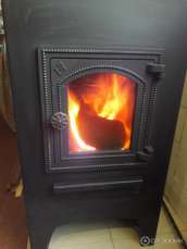 Недорогая печь-камин со стеклом ЭТНА (ДТ-4С) ? 115 мм для дома и дачи Амазонка бай фото в Орше