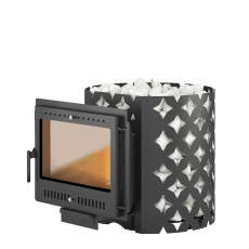 Чугунная печь для бани ЭТНА 24 (Панорама) "М" Амазонка бай фото в Орше