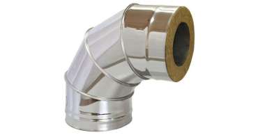 Сэндвич-колено Нерж+Нерж (AISI 430/0,8мм) 90* 4 секции купить в Орше