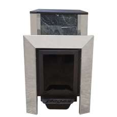 Печь Пегас 16 нерж со стеклом в камне змеевик в Орше