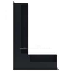 Решетка люфт угловая левая 400х600х90 (графит) в Орше