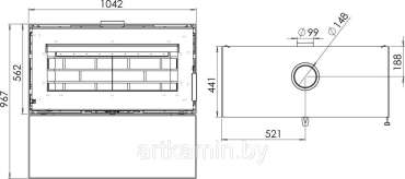Печь-камин Мета-Бел АОТ 10.0-05 Монблан в Орше