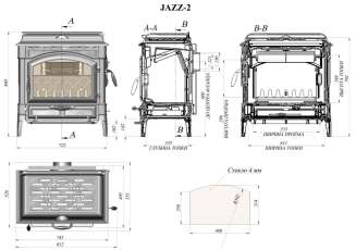 Печь-камин FireWay Jazz II на дровах в Орше