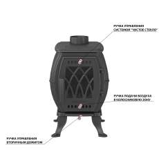 Печь-камин Везувий ВХ-05 Антрацит в Орше