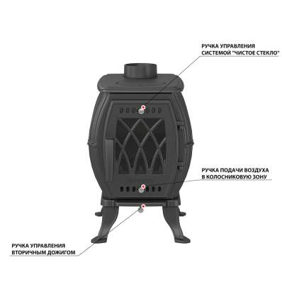 Печь-камин Везувий ВХ-05 Антрацит в Орше