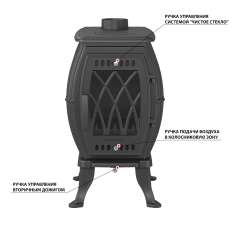 Печь-камин Везувий ВХ-09 Антрацит в Орше