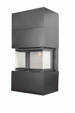 Камин Родос 800 ЧЕРНЫЙ шамот белый в Орше