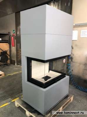 Камин Родос 800 ЧЕРНЫЙ шамот белый в Орше