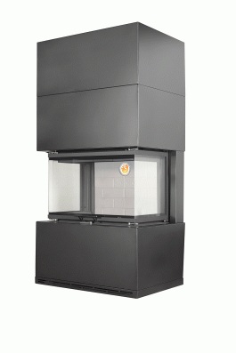 Камин Родос 800 ЧЕРНЫЙ шамот белый в Орше