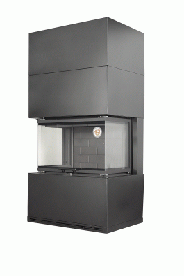 Камин Родос 800 ЧЕРНЫЙ шамот черный в Орше