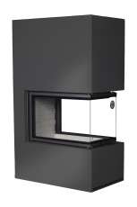 Камин Родос 900 ЧЕРНЫЙ, шамот белый в Орше