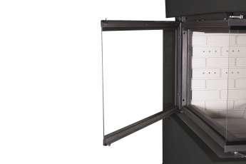 Камин Родос 900 ЧЕРНЫЙ, шамот белый в Орше