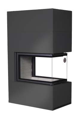 Камин Родос 900 ЧЕРНЫЙ, шамот белый в Орше