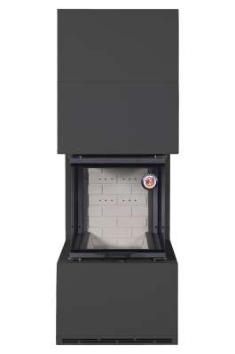 Камин Родос 900 ЧЕРНЫЙ, шамот белый в Орше