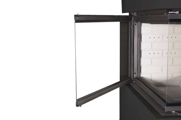 Камин Родос 900 ЧЕРНЫЙ, шамот белый в Орше