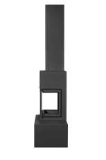 Камин МАДРИД на дровнике Гигант слева черный\белый шамот в Орше