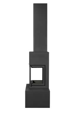 Камин МАДРИД на дровнике Гигант слева черный\белый шамот в Орше