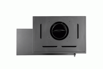 Камин МАДРИД на дровнике Гигант справа черный\белый шамот в Орше