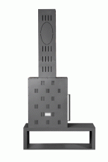 Камин МАДРИД на дровнике Гигант справа черный\белый шамот в Орше